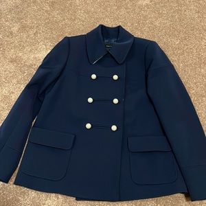 Pink Tartan Navy Peacoat